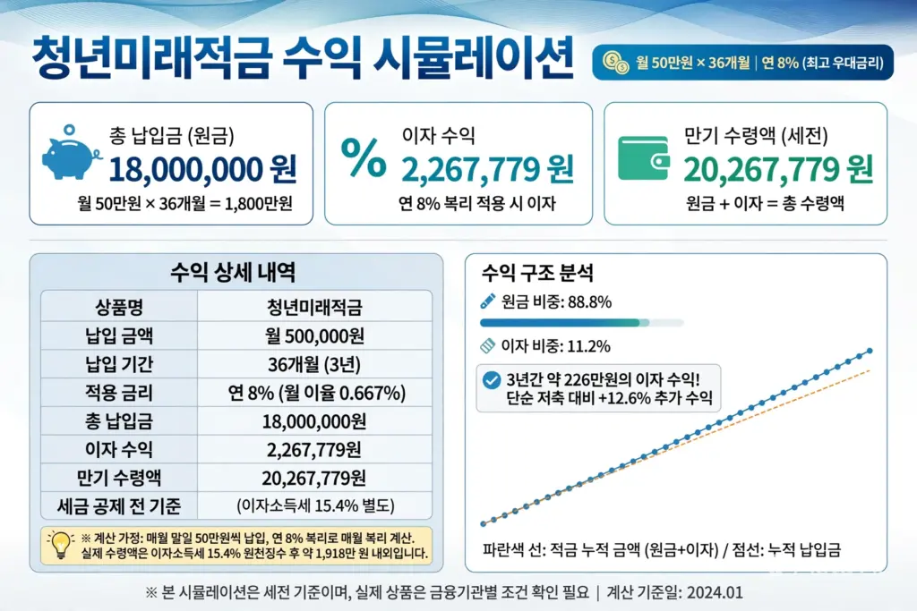 청년미래적금 시뮬레이션
