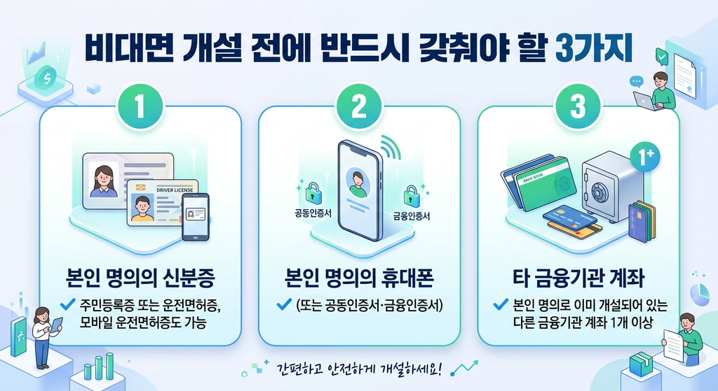 비대면 개설 전에 반드시 갖춰야 할 3가지