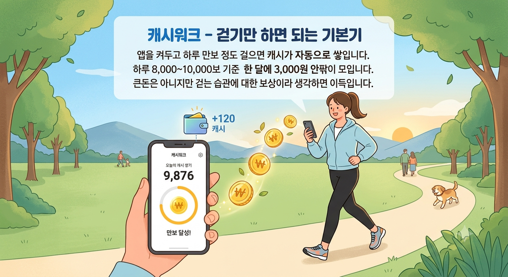 캐시워크 – 걷기만 하면 되는 기본기